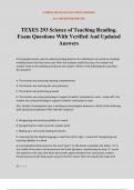 TEXES 293 Science of Teaching Reading&period; Exam Questions With Verified And Updated Answers