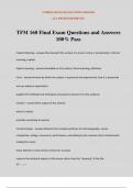 TFM 160 Final Exam Questions and Answers 100&percnt; Pass