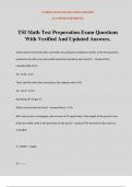 TSI Math Test Preperation Exam Questions With Verified And Updated Answers&period;