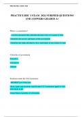 PRACTICE RBC 1 EXAM  2024 VERIFIED QUESTIONS AND ANSWERS GRADED A&plus;