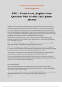 UHC - Events Basics &lpar;English&rpar; Exam Questions With Verified And Updated Answers