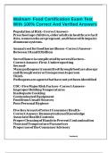 Walmart- Food Certification Exam Test With 100&percnt; Correct And Verified Answers