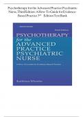 Test Bank for Psychotherapy for the Advanced Practice Psychiatric Nurse&colon; A How-To Guide for Evidence-Based Practice&comma; 3rd Edition&comma; by Kathleen Wheeler&comma; All Chapters 1-24 &vert;&vert;Complete A&plus; Guide