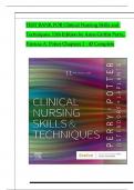 TEST BANK For Clinical Nursing Skills and Techniques 11th Edition by Anne Griffin Perry&comma; Patricia A&period; Potter&comma; Verified Chapters 1 - 43&comma; Complete Newest Version