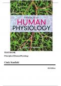 TEST BANK For Principles of Human Physiology&comma; 6th Edition by Stanfield&comma; Verified Chapters 1 - 24&comma; Complete Newest Version