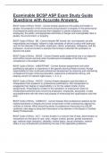 Examinable BCSP ASP Exam Study Guide Questions with Accurate Answers&period;