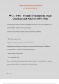 WGU D481 &ndash; Security Foundations Exam Questions and Answers 100&percnt; Pass