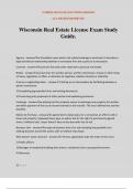 Wisconsin Real Estate License Exam Study Guide&period;