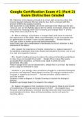Google Certification Exam &num;1 &lpar;Part 2&rpar; Exam Distinction Graded