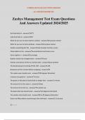 Zaxbys Management Test Exam Questions And Answers Updated 2024&sol;2025