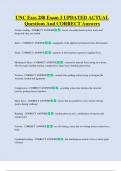 UNC Exss 288 Exam 3 UPDATED ACTUAL  Questions And CORRECT Answers