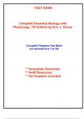 Test Bank for Campbell Essential Biology with Physiology&comma; 7th Edition by Simon &lpar;All Chapters included&rpar;