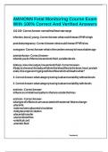 AWHONN Fetal Monitoring Course Exam With 100&percnt; Correct And Verified Answers