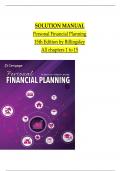 Solution Manual for Personal Financial Planning 15th Edition by Randy Billingsley&comma; Lawrence J&period; Gitman&comma; Michael D&period; Joehnk
