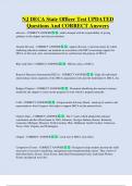NJ DECA State Officer Test UPDATED Questions And CORRECT Answers