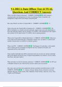 VA DECA State Officer Test ACTUAL  Questions And CORRECT Answers