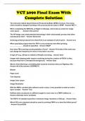 VCT 3090 Final Exam With Complete Solution 