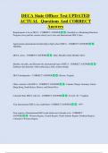 DECA State Officer Test UPDATED  ACTUAL Questions And CORRECT  Answers