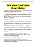 VCT 3090 Final Exam Study Guide 