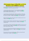 CPL Practice Exam 1 UPDATED ACTUAL  Questions And CORRECT Answers