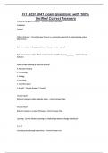 FIT BEH 5041 Exam Questions with 100&percnt; Verified Correct Answers