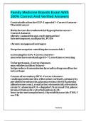 Family Medicine Boards Exam With 100&percnt; Correct And Verified Answers