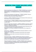 MCB2010L FINAL EXAM 2024&sol;2025 LATEST VERSION