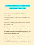 LENB Exam 1 Study Guide Questions and Answers 100&percnt; Pass