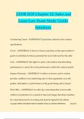 LENB 3135 Chapter 12&colon; Sales and Lease Law Exam Study Guide Solutions