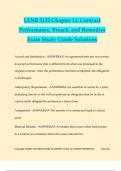 LENB 3135 Chapter 11&colon; Contract Performance&comma; Breach&comma; and Remedies Exam Study Guide Solutions