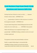 Lenb Business Orgs Exam Study Guide Questions and Answers 100&percnt; Pass