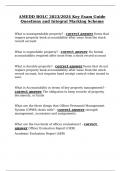 AMEDD BOLC 2023&sol;2024 Key Exam Guide Questions and Integral Marking Scheme