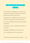 MBA 5100- Exam 1 Study Guide Solutions