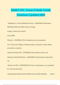 MMET 181 - Exam 2 Study Guide Solutions Updated 2024