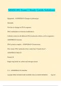 MMSC491 Exam 1 Study Guide Solutions