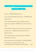 MMSC 491 Bundled Exams and Study Guide Questions and Answers 100&percnt; Pass