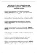 AMEDD BOLC 2023&sol;2024 Exam test preparation Questions and Must have marking scheme