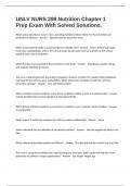 UNLV NURS 299 Nutrition Chapter 1 Prep Exam With Solved Solutions&period;