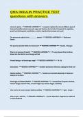 QMA INSULIN PRACTICE TEST questions with answers