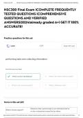 HSC300 Final Exam &vert;COMPLETE FREQUENTLY TESTED QUESTIONS &vert;COMPREHENSIVE QUESTIONS AND VERIFIED ANSWERS&vert;2024&vert;already graded A&plus;&vert; GET IT 100&percnt; ACCURATE&excl;