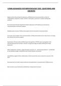 UTMB ADVANCED PATHOPHYSIOLOGY 5355 QUESTIONS AND  ANSWERS