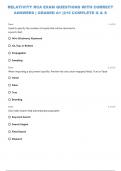 RELATIVITY RCA EXAM QUESTIONS WITH CORRECT ANSWERS &vert; GRADED A&plus; &vert;215 COMPLETE Q & S