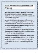  UAS&colon; 84 Practice Questions And Answers