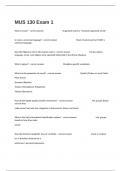  MUS 130 Exam 1 Complete Questions With Answers Well Elaborated Answers&period;