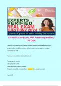 CA Real Estate Exam 2024 Practice Questions&sol; 175 Q&A&period;  