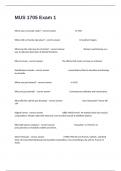MUS 1705 Exam 1 Practice Questions And Correct Verified Answers Success Guaranteed&period;