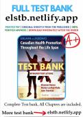 Test Bank - Edelman and Kudzma's Canadian Health Promotion Throughout the Life Span&comma; 1st Edition &lpar;Dames&comma; 2021&rpar;&comma; Newest Edition