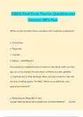 NR602 Final Exam Practice Questions and Answers 100&percnt; Pass