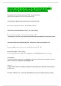 ESSENTIALS OF CRIMINAL JUSTICE EXAM 1 REVIEWED QUESTIONS AND ANSWERS &period;