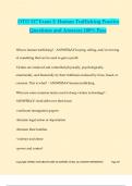 OTD 317 Exam 3&colon; Human Trafficking Practice Questions and Answers 100&percnt; Pass